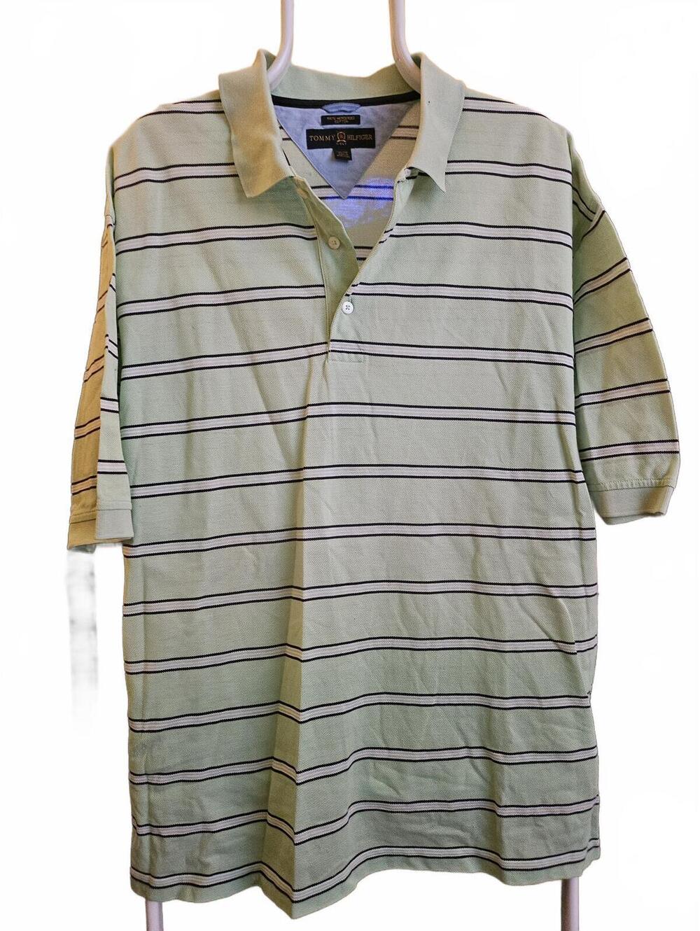 Tommy Hilfiger Golf striped Men's Polo shirt, Size XL - EUC